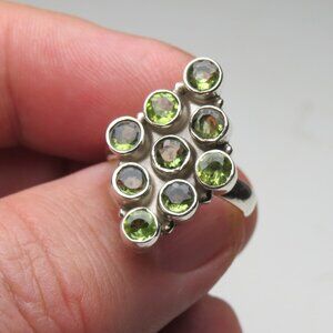 *925 Sterling Silver Peridot Ring